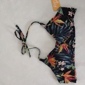 New Floral Bikini Top Size S